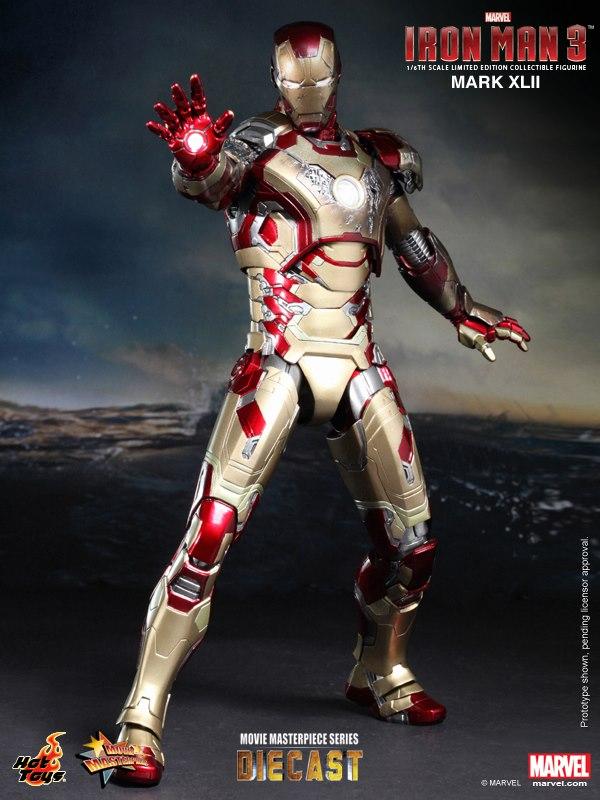 New 2018 Hot Toys Iron Man Diecast Mark XLII MK42 with LED Light Ironman Marvel 