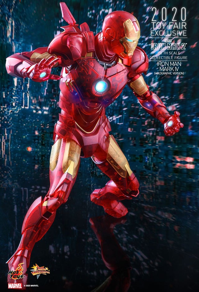 Hot Toys: Iron Man 2 – Iron Man Mark IV (4) (Holographic Version)