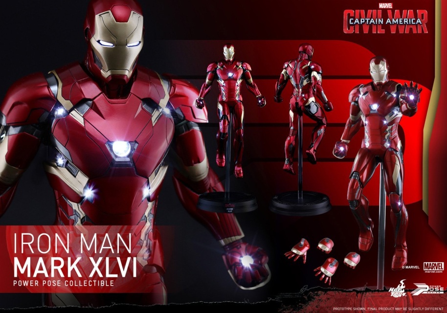 Hot Toys PPS003 Iron Man Captain America Civil War 3 Mark 46 XLVI Power Pose New 