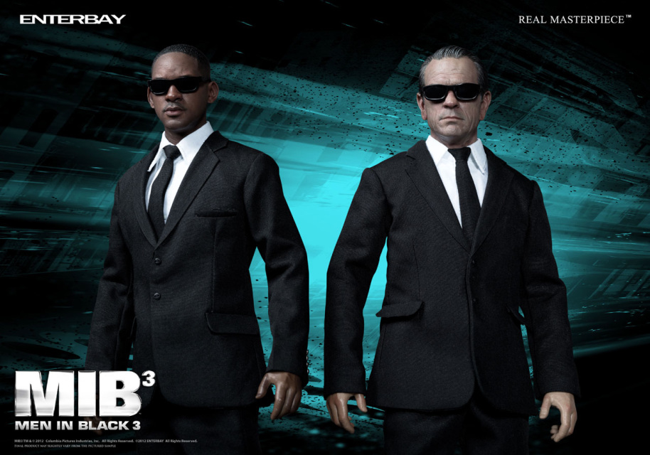 Enterbay Real Masterpiece | Men In Black 3 | Agent J & Agent K Set